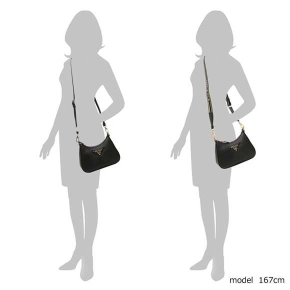 Prada Mini Bag Vitello Bag Shoulder Dyno Soft Black - Picture 4 of 7